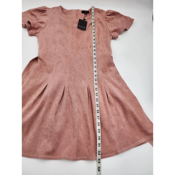 Fate Flutter Short Sleeve Summer Dress Cinched Belt Waist Pleated NWT Size M - Picture 10 of 12